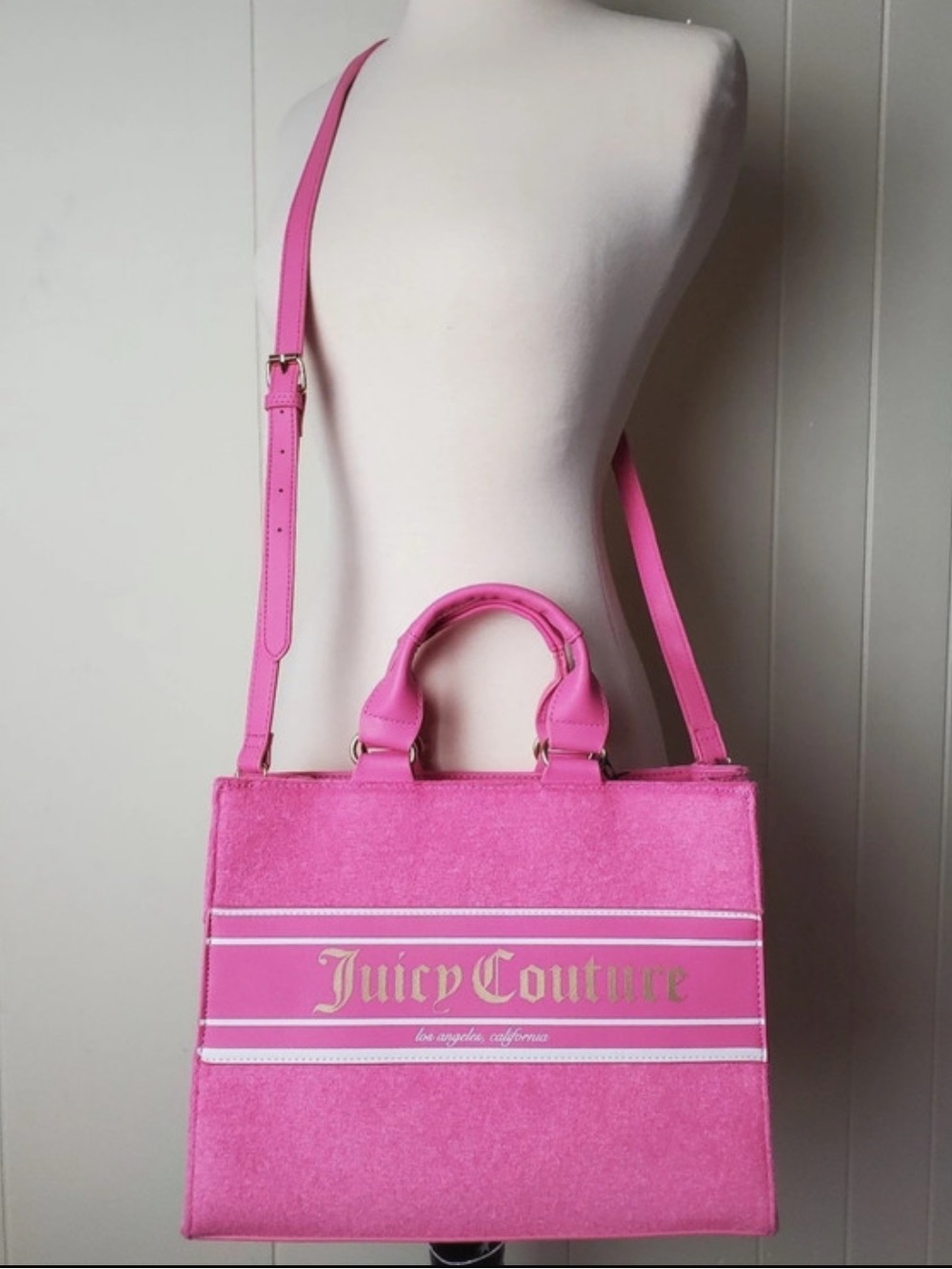 Juicy Couture Hot Pink Tote with Shoulder Strap
